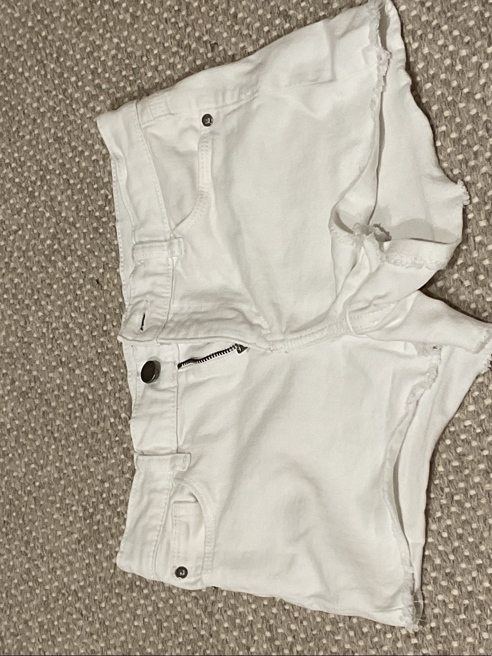 DL1961 White Girls' Frayed Hem Denim Shorts